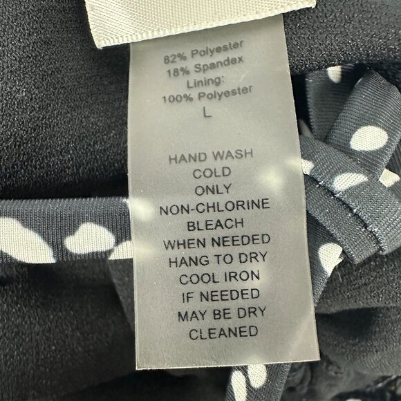 Pinkblush Womens Black & White Polka Dot Ruffled One-Piece Swimsuit Size L - Picture 5 of 7